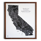 California Hydrological - 3D Raised Relief Map - Muir Way - 3D