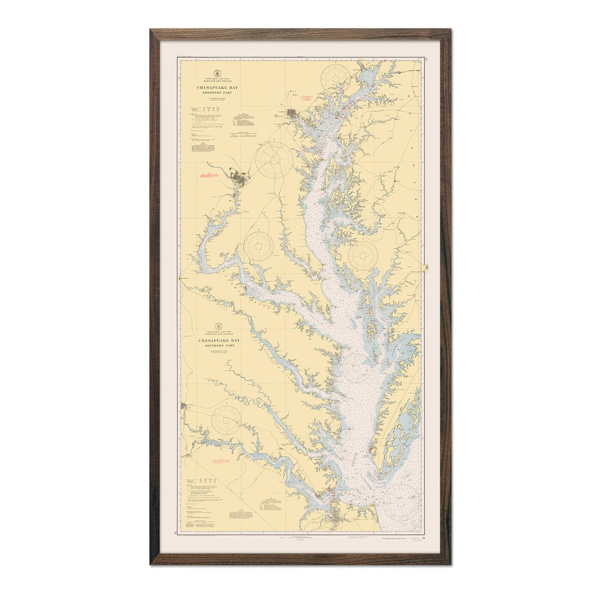 Chesapeake Bay Nautical Chart 1940 - Muir Way - Vintage Map