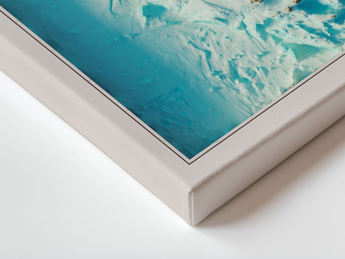 California 1971 Shaded Relief Map – XL Canvas - Muir Way - XL Canvas
