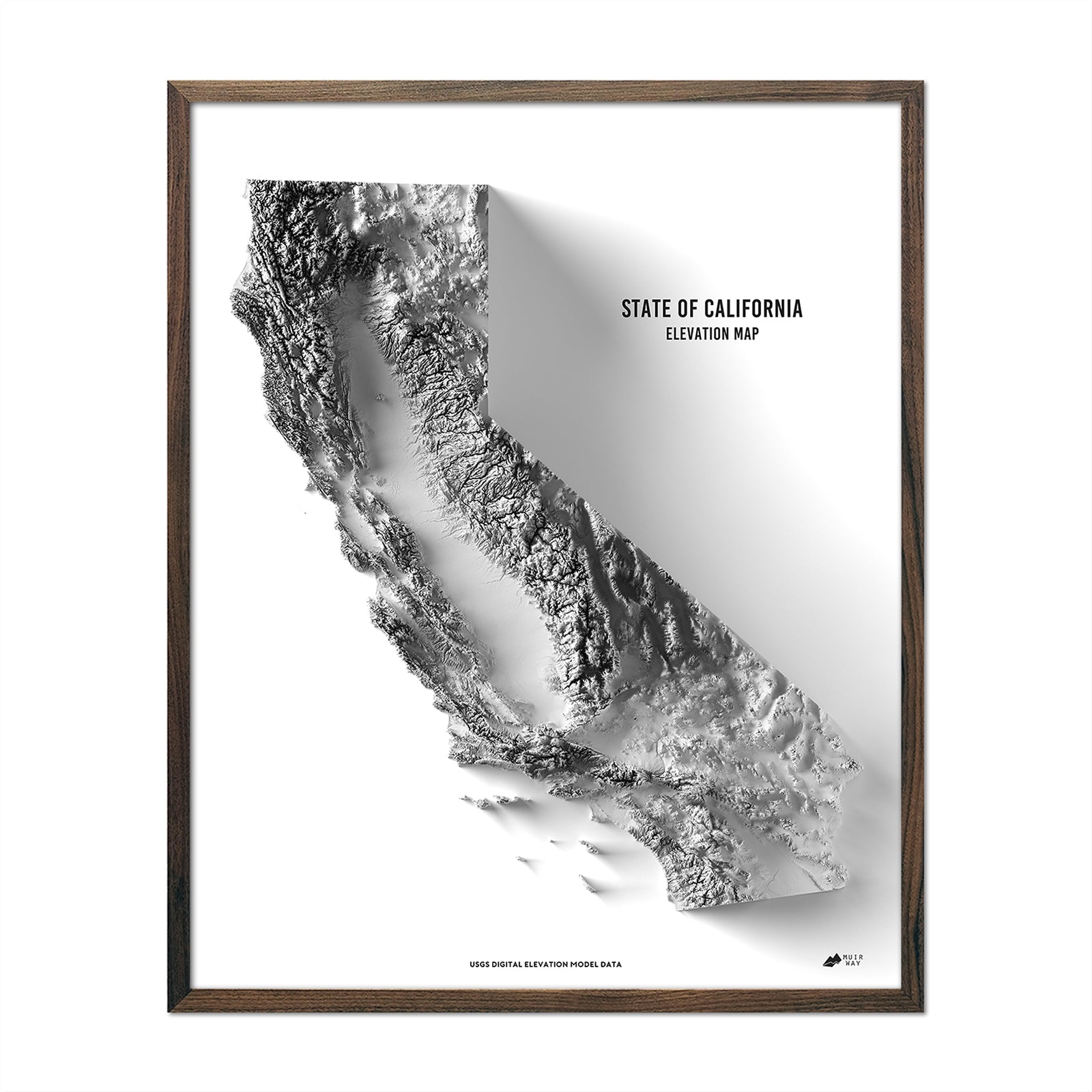 California Elevation Map