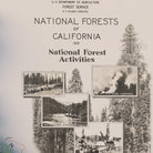 California 1931 National Forests Shaded Relief Map - Muir Way - Vintage Relief