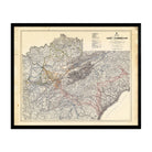 Campaigns in which Army of the Cumberland Took Part - Muir Way - Vintage Map
