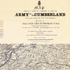 Campaigns in which Army of the Cumberland Took Part - Muir Way - Vintage Map