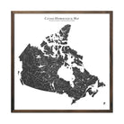 Hydrological Map of Canada in Black