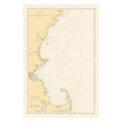 Cape Elizabeth to Cape Cod Nautical Chart 1935 - Muir Way - Vintage Map