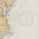 Cape Sable to Cape Hatteras Nautical Chart 1934 - Muir Way - Vintage Map