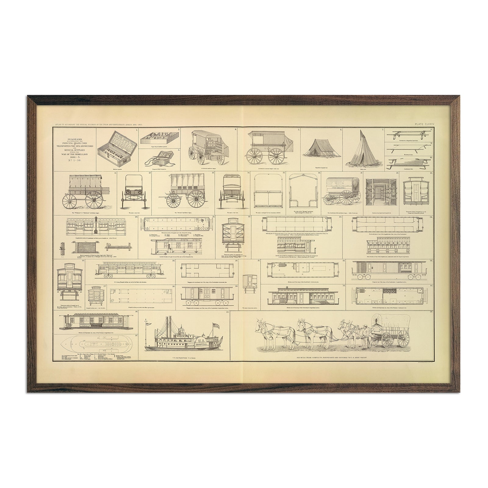 Care of the Sick and Wounded - Muir Way - Vintage Map