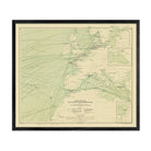 Carte Officielle des Stations Radiotelegraphiques of the Atlantic Ocean NE and Mediterranean 1925 - Muir Way - Vintage Map