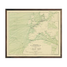 Carte Officielle des Stations Radiotelegraphiques of the Atlantic Ocean NE and Mediterranean 1925 - Muir Way - Vintage Map