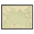Carte Officielle des Stations Radiotelegraphiques of the Indian Ocean 1925 - Muir Way - Vintage Map