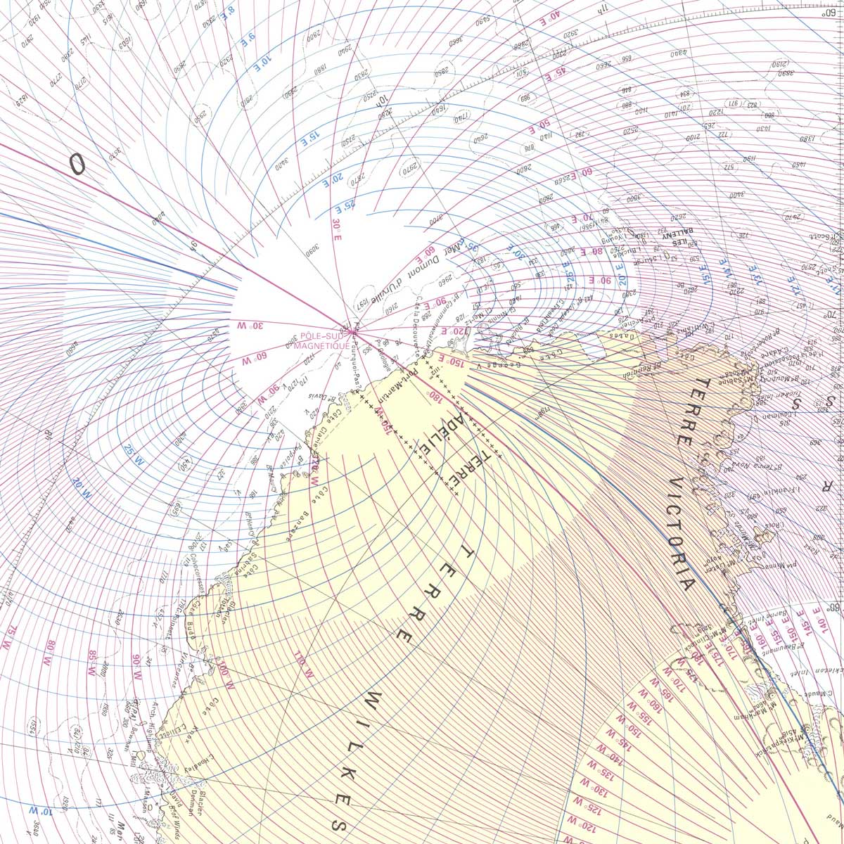 Carte Polaire Sud Nautical Chart 1992 - Muir Way - Vintage Map