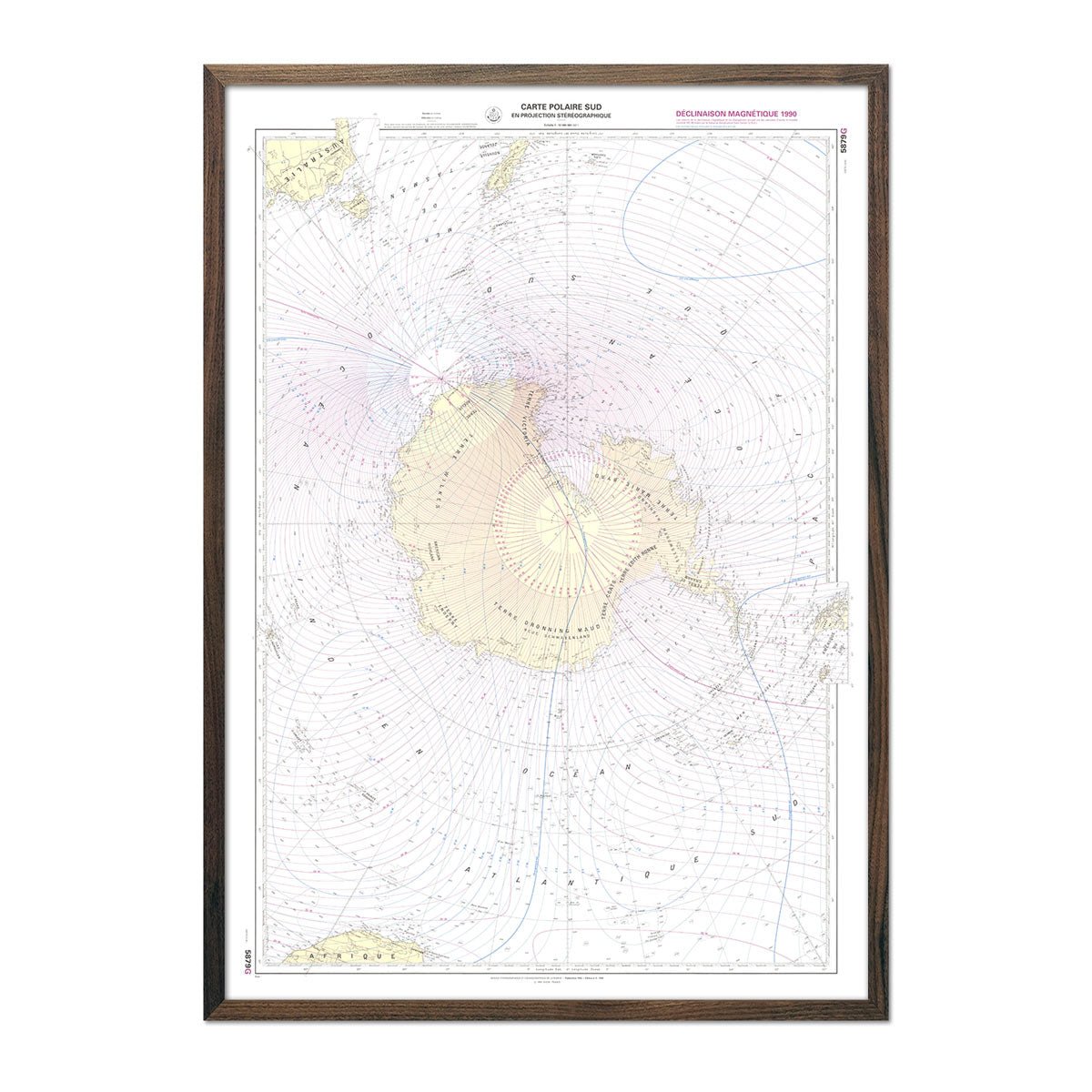 Carte Polaire Sud Nautical Chart 1992 - Muir Way - Vintage Map