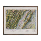 Charlottesville, VA 1965 Shaded Relief Map - Muir Way - Vintage Relief