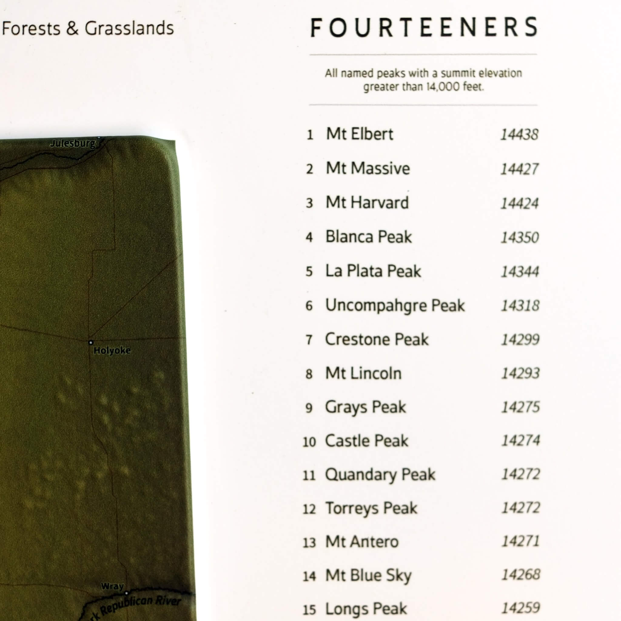 Colorado 14ers 3D Raised Relief Map - Muir Way - Natural Atlas