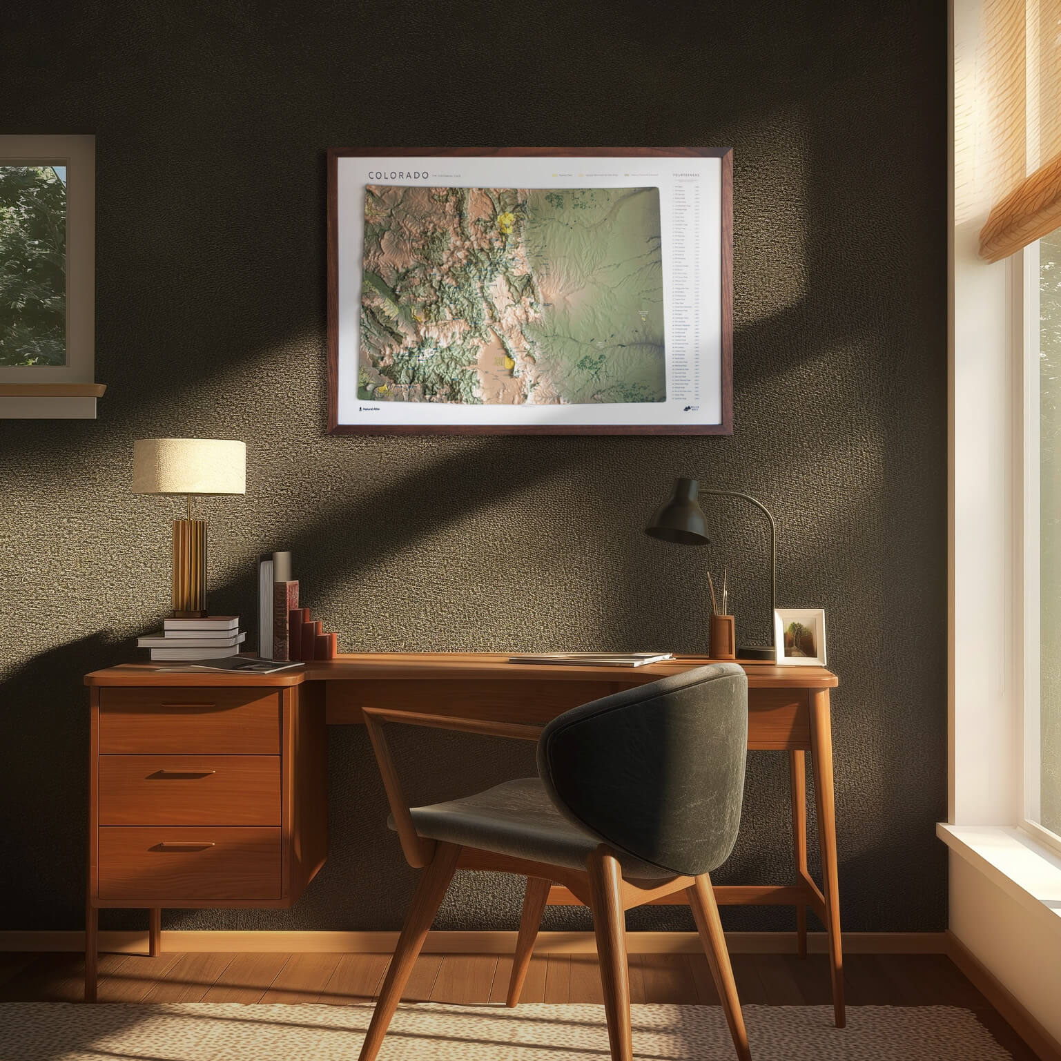 Colorado 14ers 3D Raised Relief Map - Muir Way - Natural Atlas