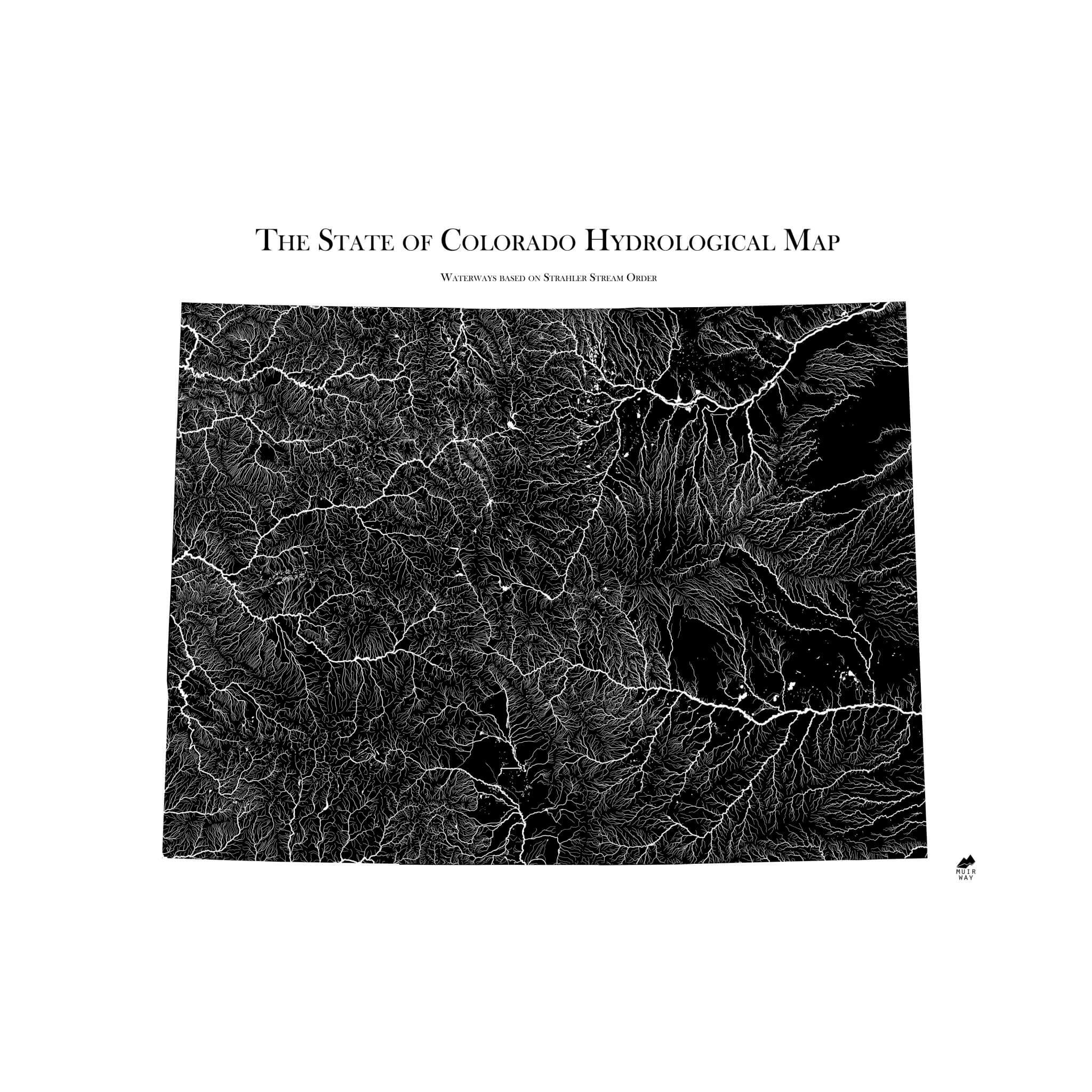 Colorado Hydrological Map - Muir Way - Hydrology