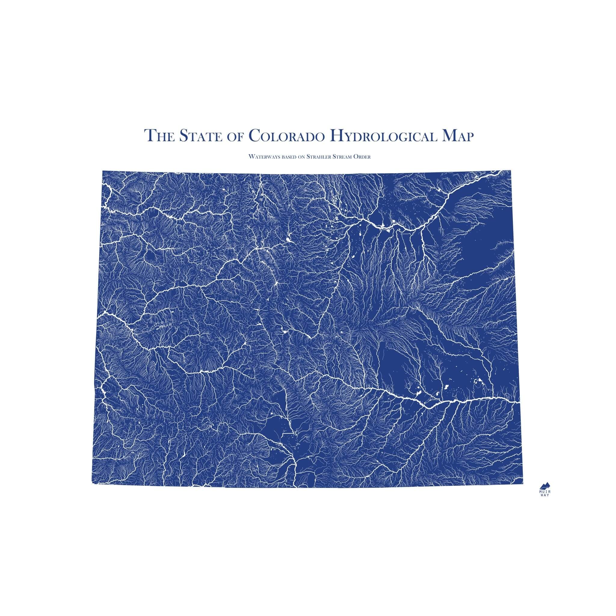 Colorado Hydrological Map - Muir Way - Hydrology