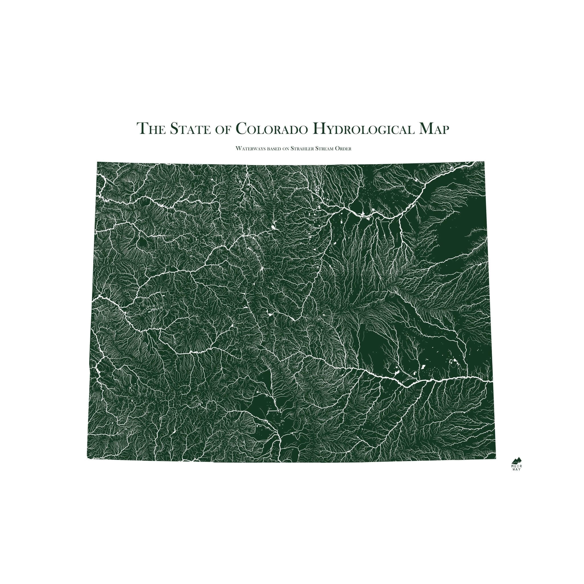 Colorado Hydrological Map - Muir Way - Hydrology