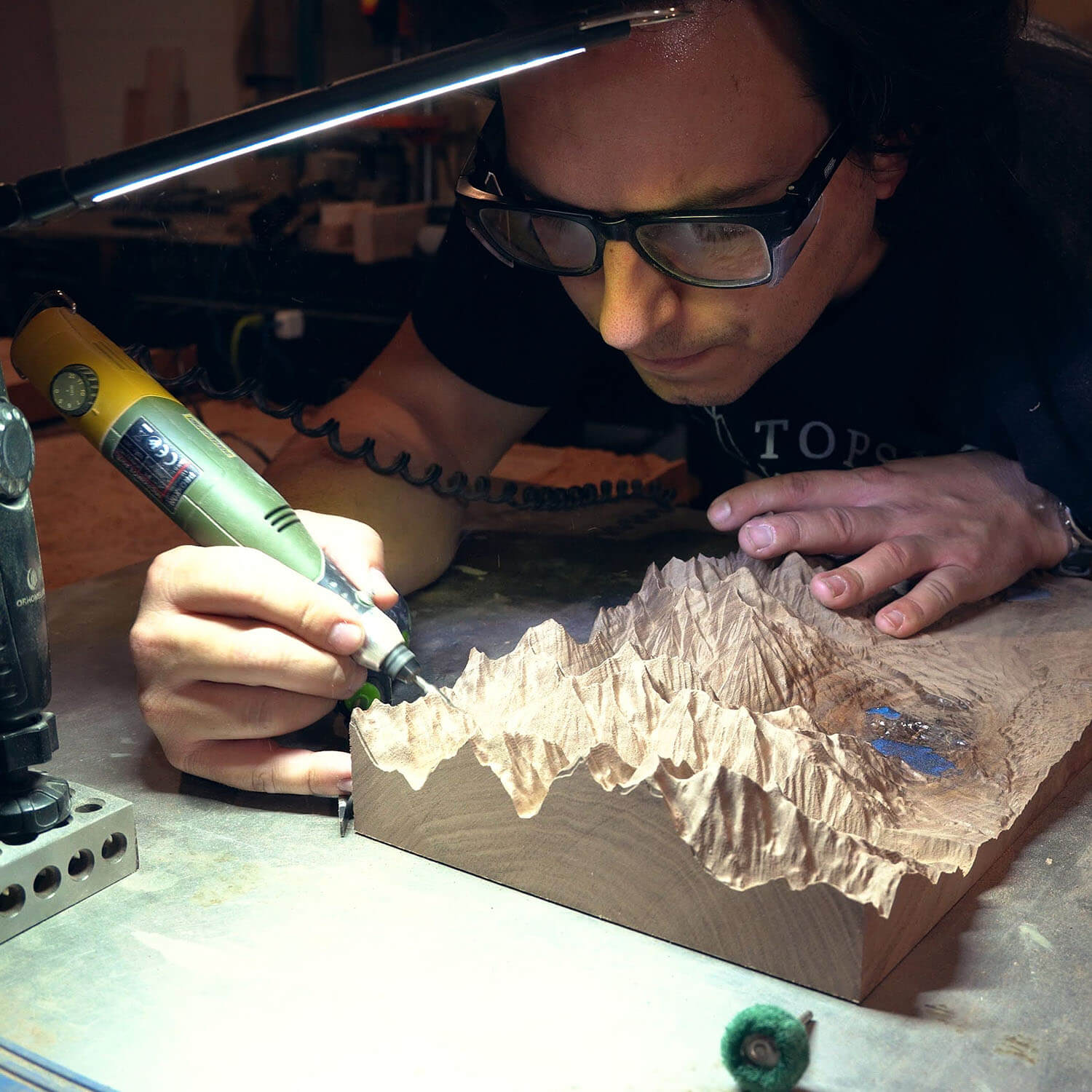 Custom Wood Carved Map - Muir Way - Custom