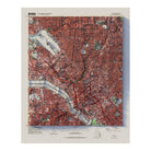 Dallas 1995 Shaded Relief Map - Muir Way - Vintage Relief