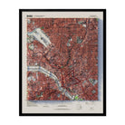 Dallas 1995 Shaded Relief Map - Muir Way - Vintage Relief