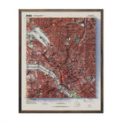 Dallas 1995 Shaded Relief Map - Muir Way - Vintage Relief