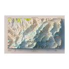 Denali, AK 1954 Shaded Relief Map - Muir Way - Vintage Relief