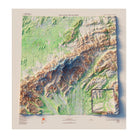 Denali National Park 1986 Shaded Relief Map - Muir Way - Vintage Relief