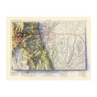 Denver, CO 1953 Shaded Relief Map - Muir Way - Vintage Relief