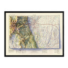 Denver, CO 1953 Shaded Relief Map - Muir Way - Vintage Relief