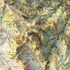 Denver, CO 1953 Shaded Relief Map - Muir Way - Vintage Relief