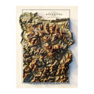 Dolomites 1904 Shaded Relief Map - Muir Way - Vintage Relief