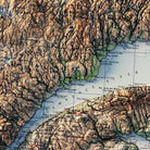 Eastern Canada 1959 Shaded Relief Map - Muir Way - Vintage Relief