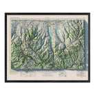 Finger Lakes, New York 1962 Shaded Relief Map - Muir Way - Vintage Relief