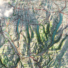 Finger Lakes, New York 1962 Shaded Relief Map - Muir Way - Vintage Relief