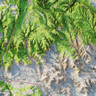 Escalante, Utah 1956 Shaded Relief Map - Muir Way - Vintage Relief