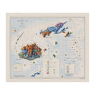 Fiji 1965 Shaded Relief Map - Muir Way - Vintage Relief