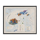 Fiji 1965 Shaded Relief Map - Muir Way - Vintage Relief