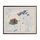 Fiji 1965 Shaded Relief Map - Muir Way - Vintage Relief