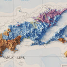Fiji 1965 Shaded Relief Map - Muir Way - Vintage Relief