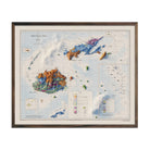 Fiji 1965 Shaded Relief Map - Muir Way - Vintage Relief