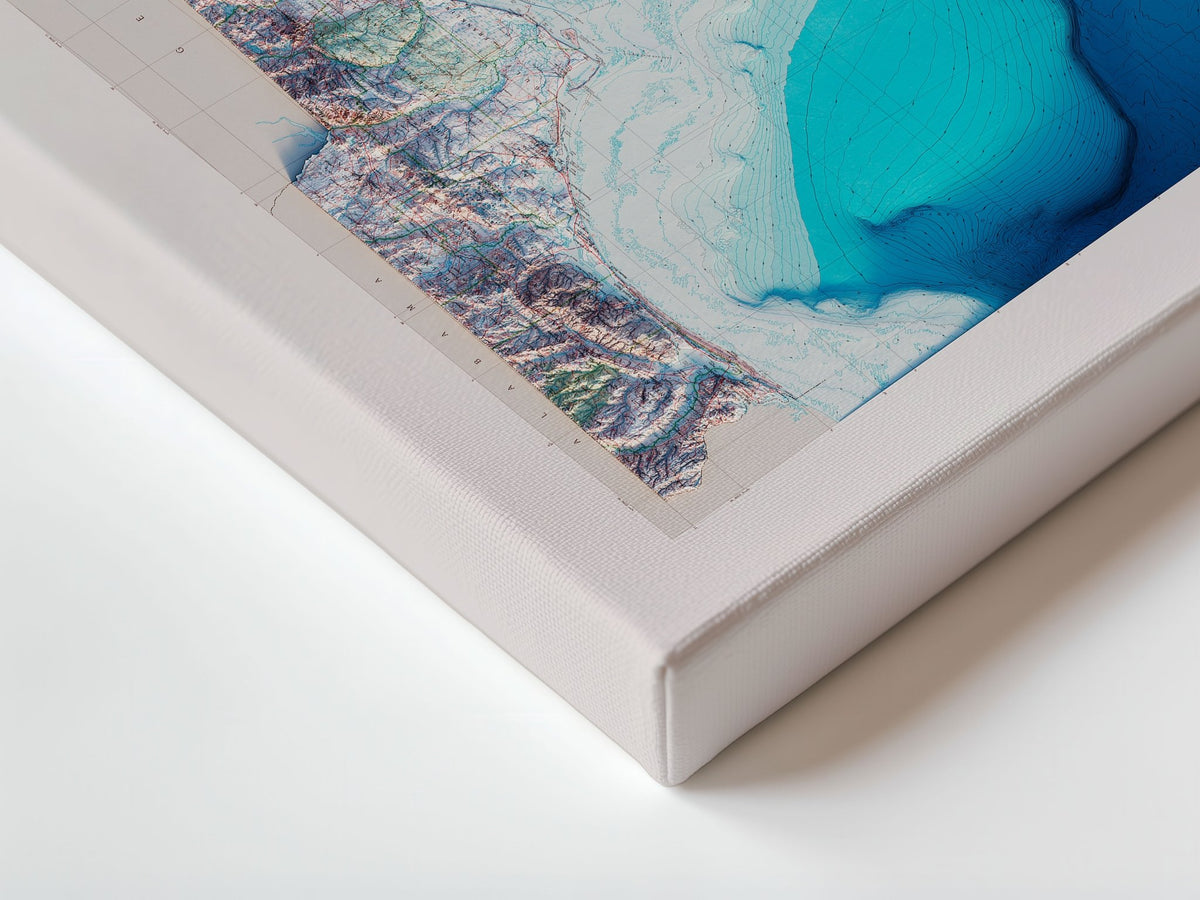 Florida 1989 Shaded Relief Map – XL Canvas - Muir Way - XL Canvas