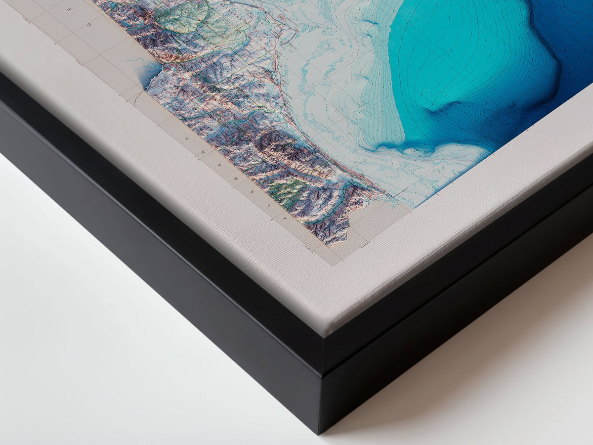Florida 1989 Shaded Relief Map – XL Canvas - Muir Way - XL Canvas