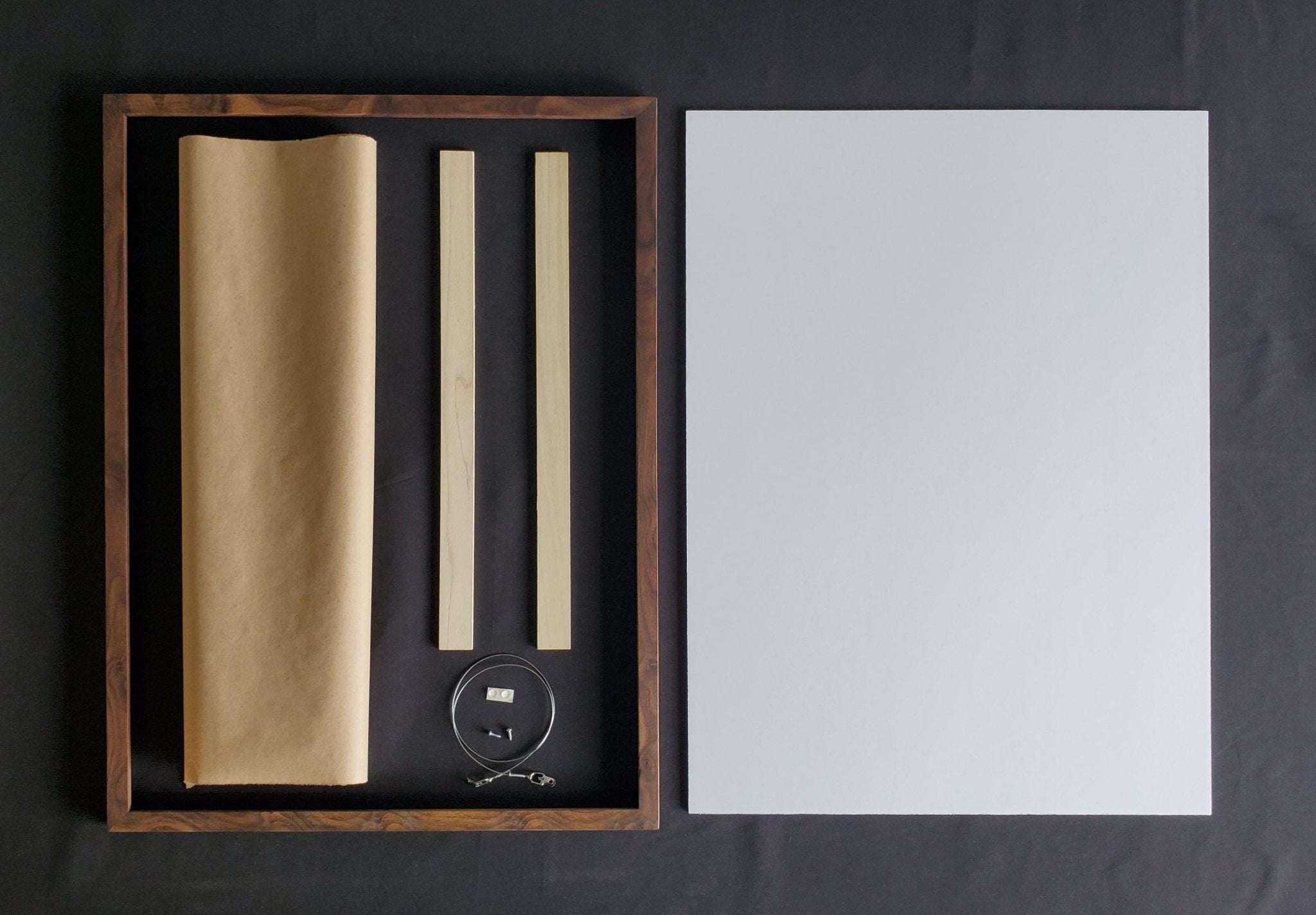 Walnut Frame for 3D Raised Relief Map - Muir Way -