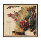 France 1905 Shaded Relief Map - Muir Way - Vintage Relief