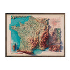 France 1964 Shaded Relief Map - Muir Way - Vintage Relief