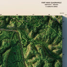 Ft. Knox, Kentucky 2022 Shaded Relief Map - Muir Way - Vintage Relief