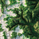 Ft. Knox, Kentucky 2022 Shaded Relief Map - Muir Way - Vintage Relief