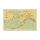 Alaska Nautical Chart 1900 - Muir Way - Vintage Map