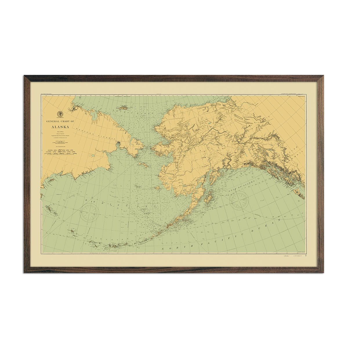 Alaska Nautical Chart 1900 - Muir Way - Vintage Map